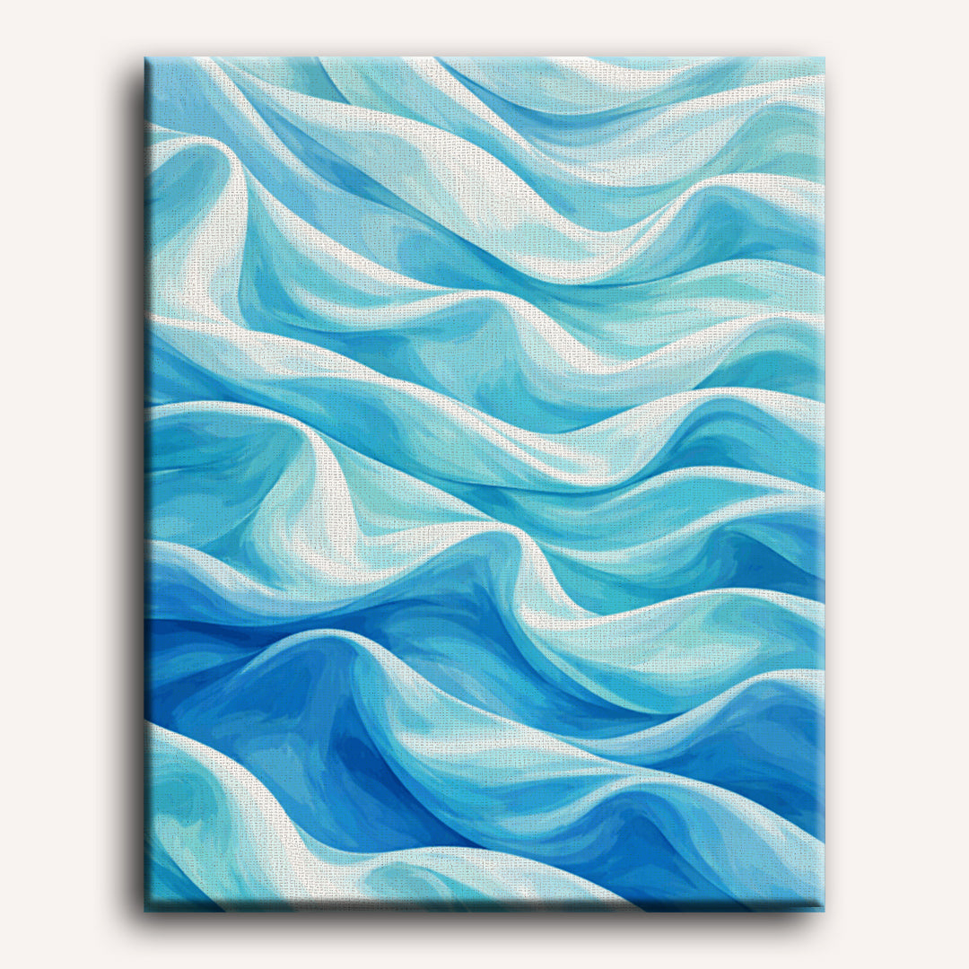 Satin Waves in Blue