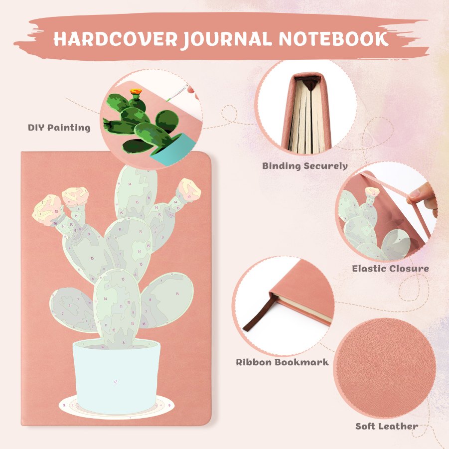 Cactus Bliss: Paint by Numbers Notebook