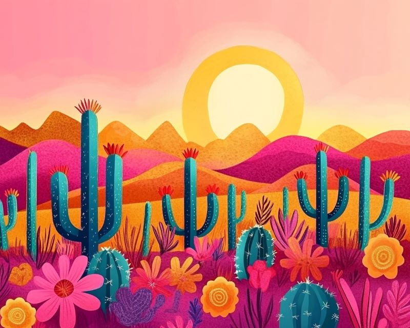 Warm Desert Sunset