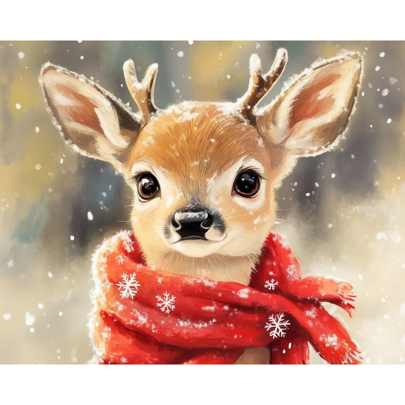 Gentle Deer in Winter