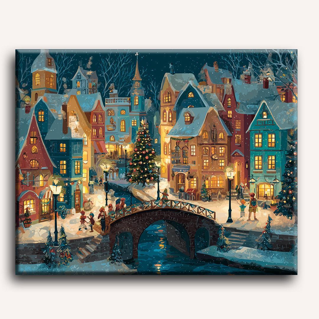 Charming Winter Village Scene