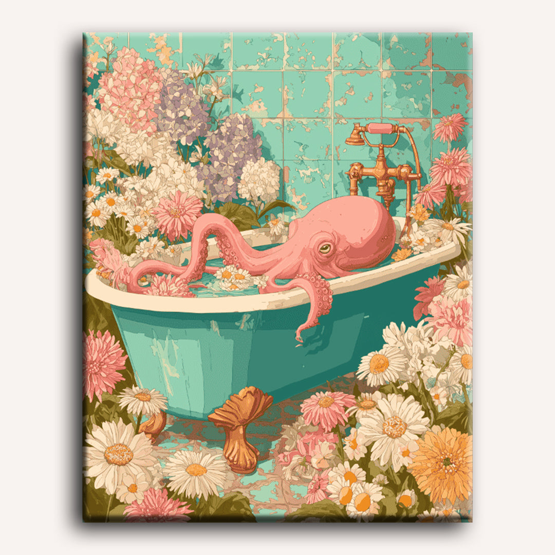Underwater Floral Octopus