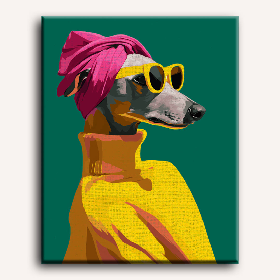 Chic Greyhound Portrait