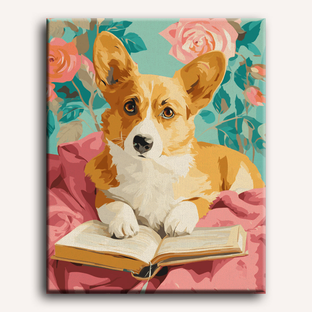 Clever Corgi in Bloom