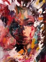 Vivid Beauty: Colorful Woman