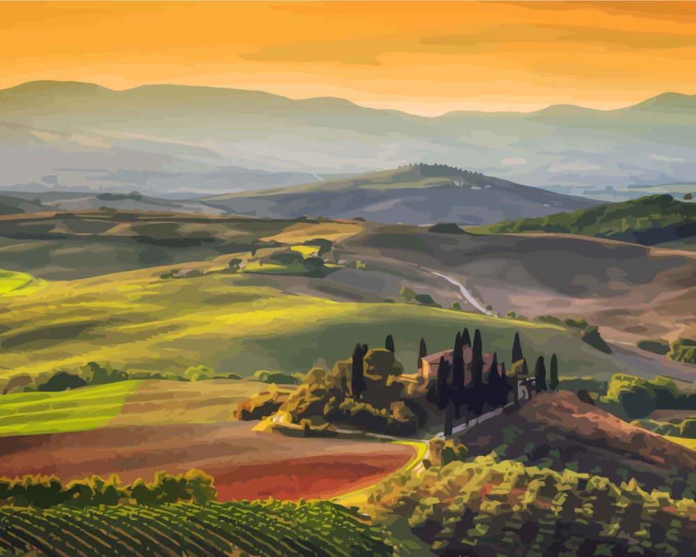 Sunrise in Tuscany | Paint by Numbers