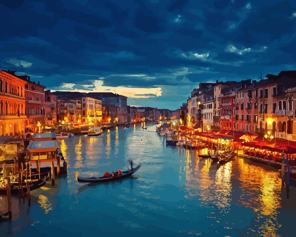 Nighttime Venice | Paint by Numbers