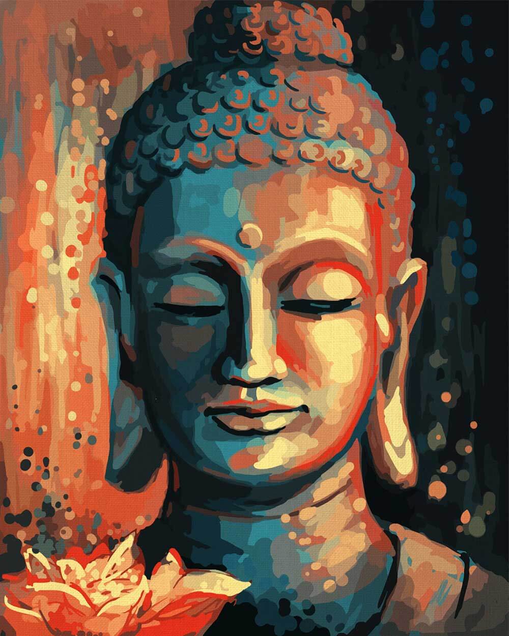 Serene Buddha with Bloom
