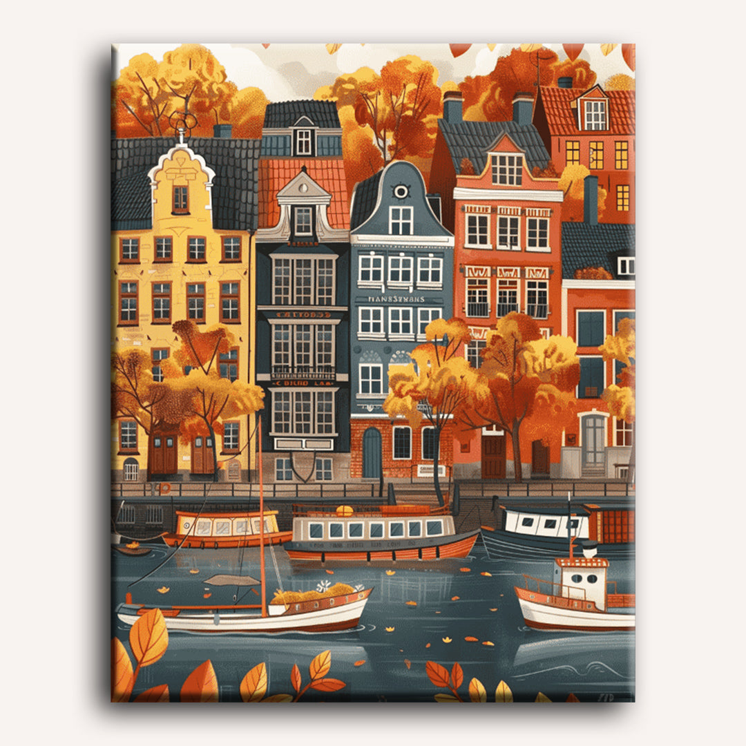 Nordic Autumn River Scene