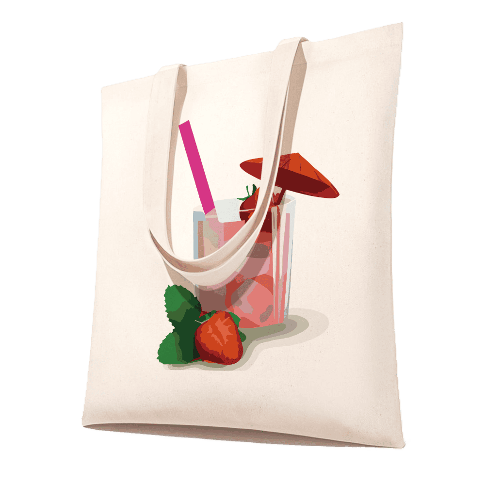 Strawberry Daiquiri Tote – Paint & Sip