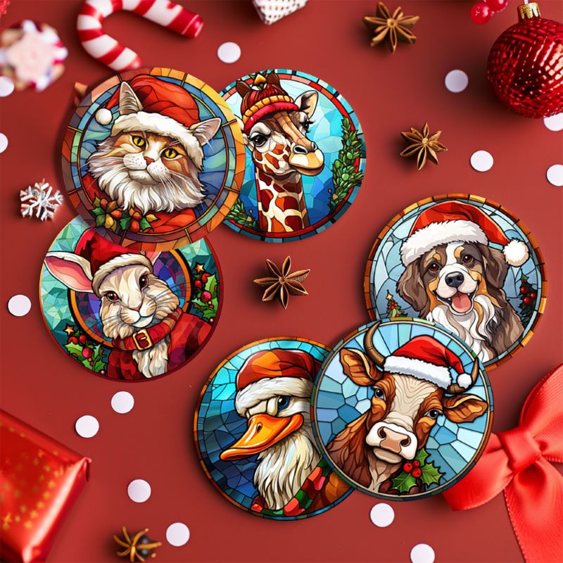 Holiday Coasters - 6-Piece Set