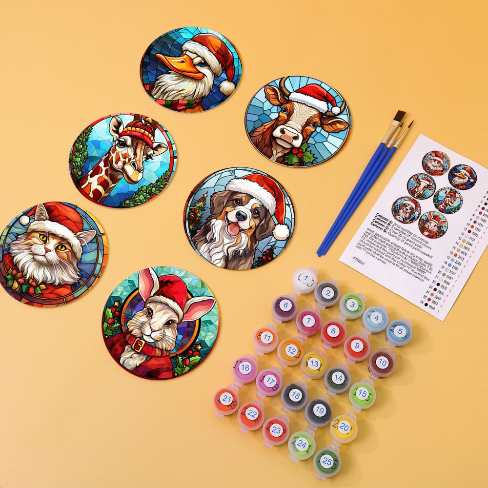 Holiday Coasters - 6-Piece Set