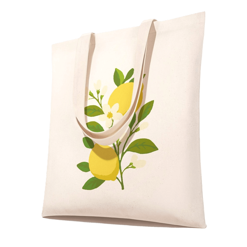 Lemon Plant Paint Tote