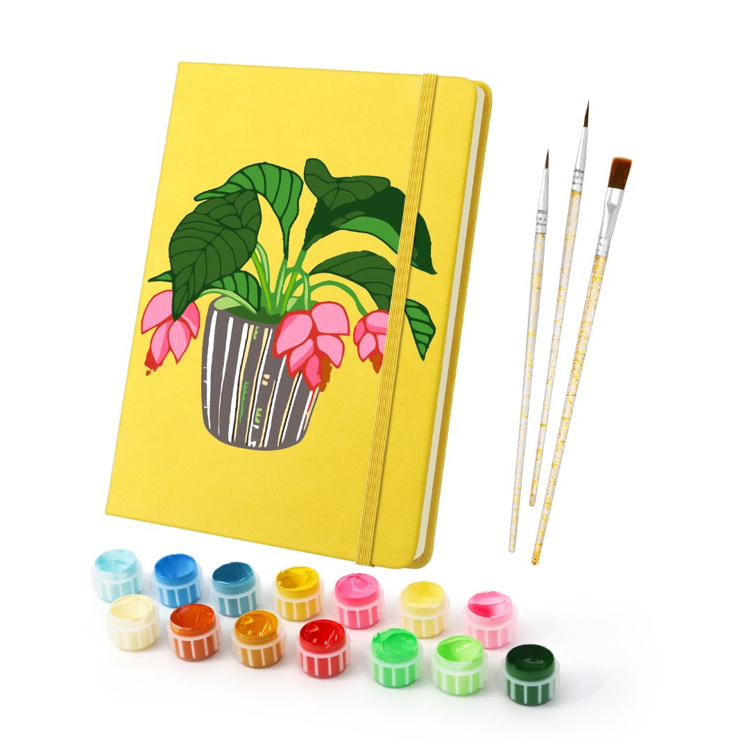 Houseplant Harmony: Paintable Notebook
