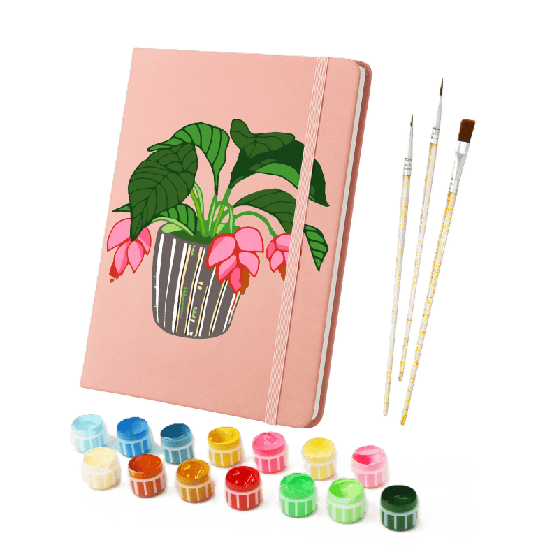 Houseplant Harmony: Paintable Notebook