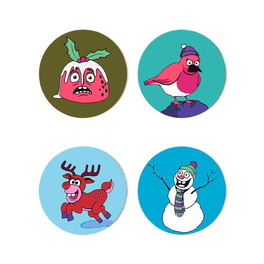 Festive Coasters: Christmas Cheer