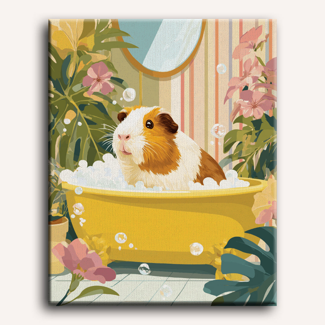 Bubbly Pet Bath Time | Paint by Number
