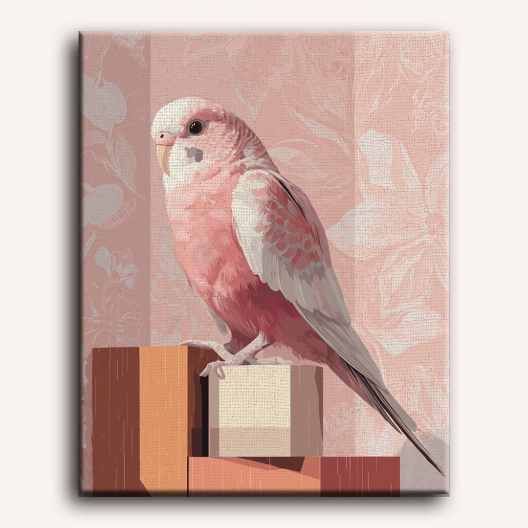 Pink Parrot Delight | Paint by Number