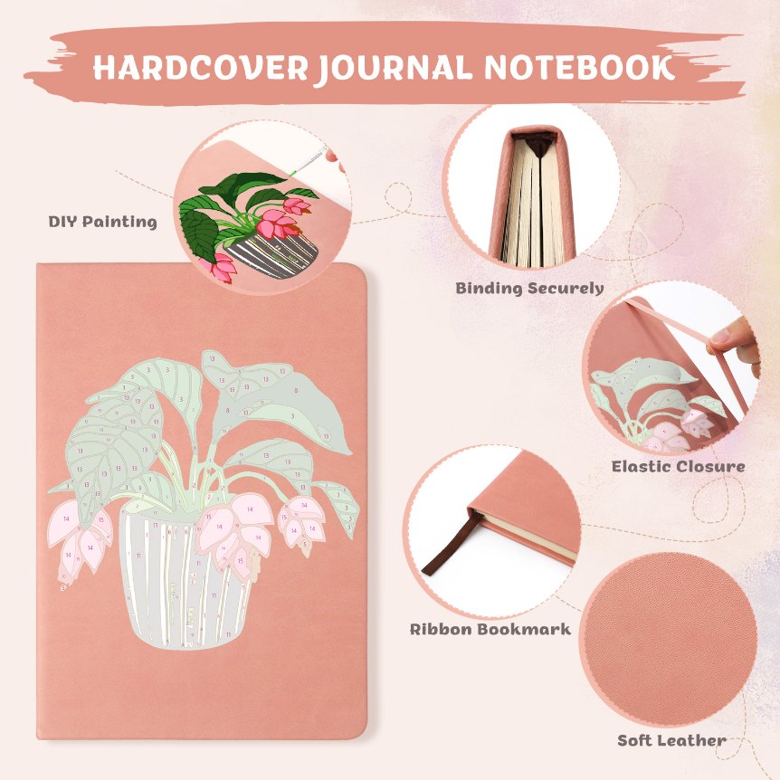 Houseplant Harmony: Paintable Notebook