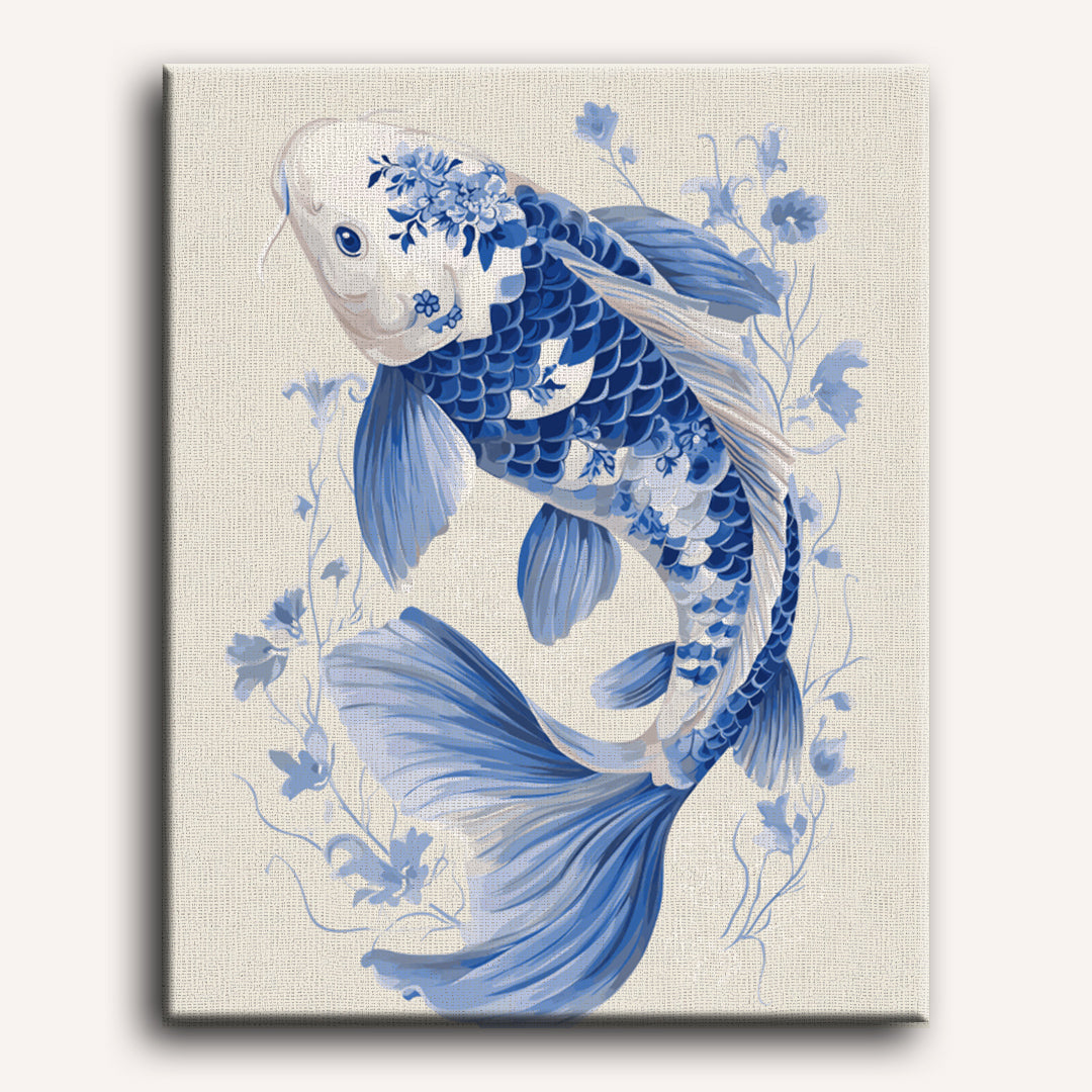 Graceful Koi in Blue