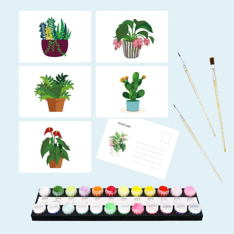 Green Oasis Houseplant Postcards