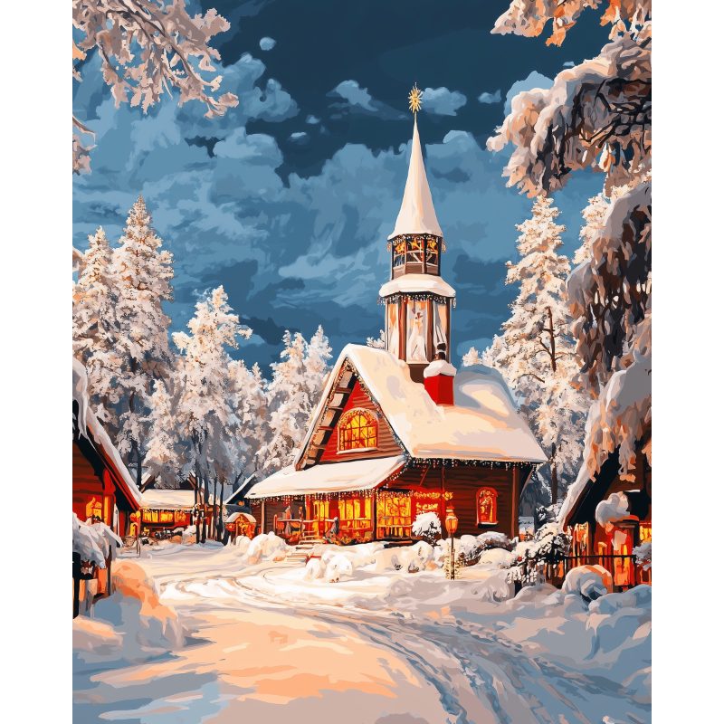 Santa’s Arctic Village Scene
