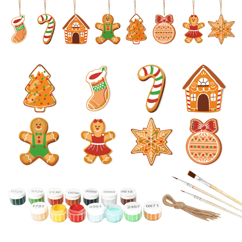 Sweet Gingerbread Ornaments | Christmas Set