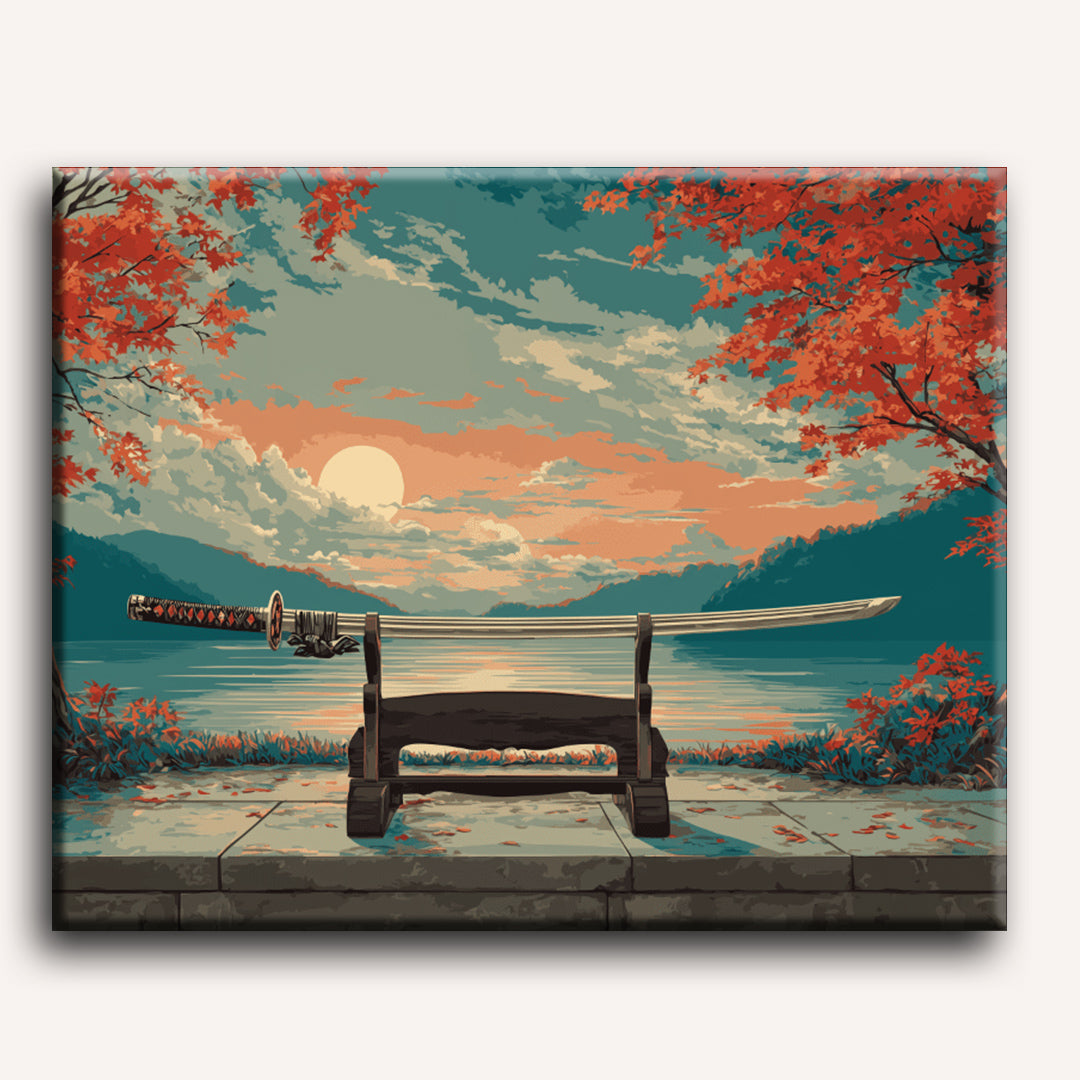 Autumn Serenity with a Katana