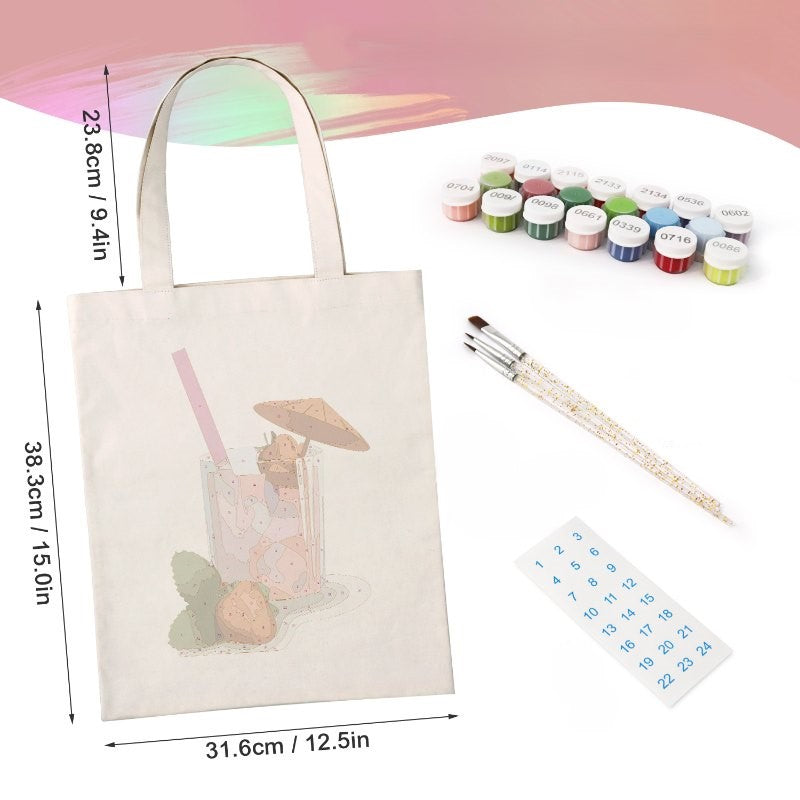 Strawberry Daiquiri Tote – Paint & Sip