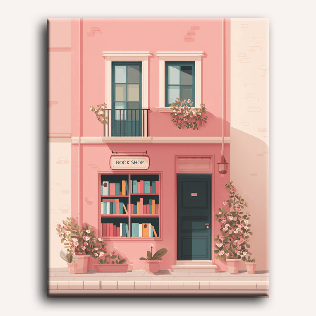 Pink Bookshop Dream | Paint by Number