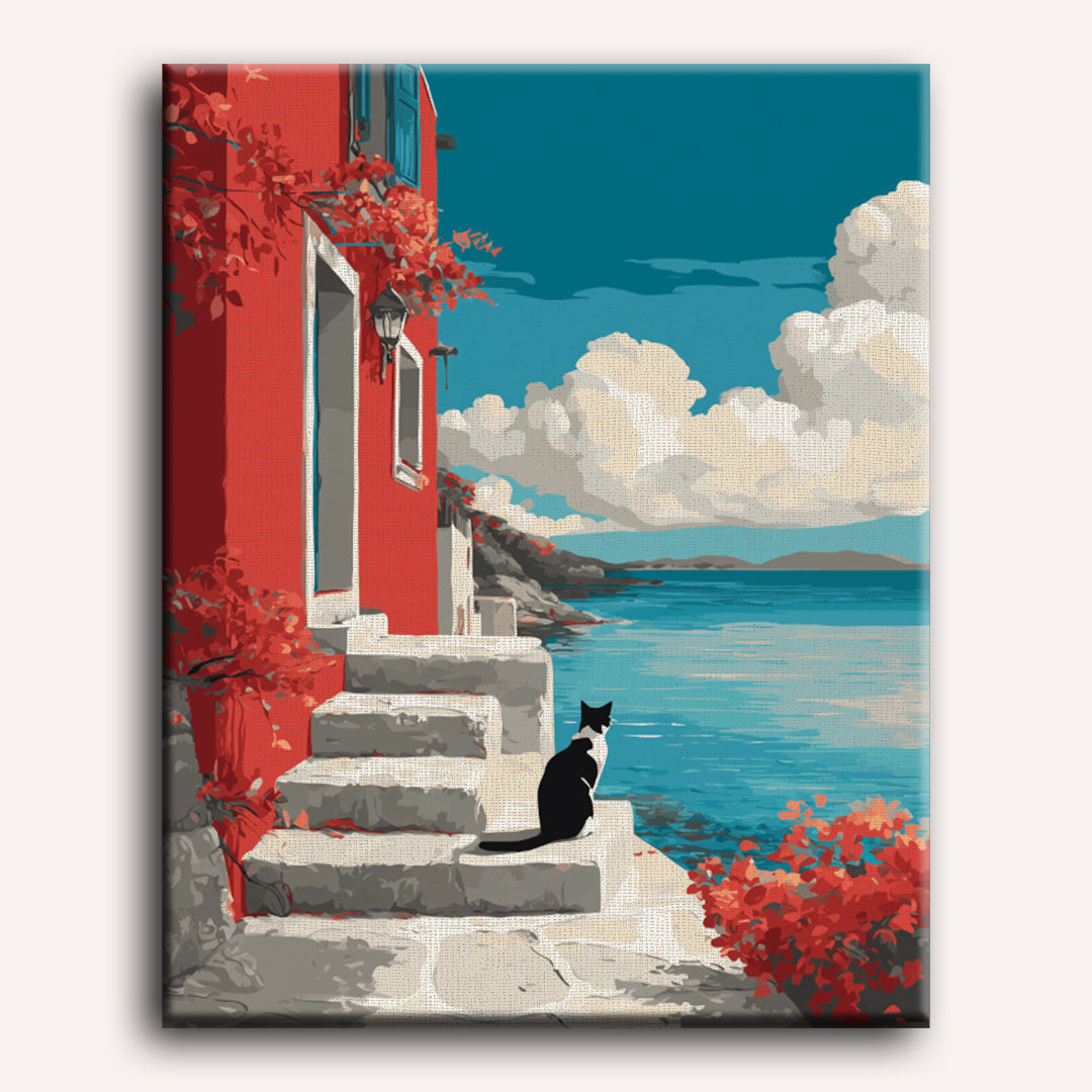 Charming Red House Scene