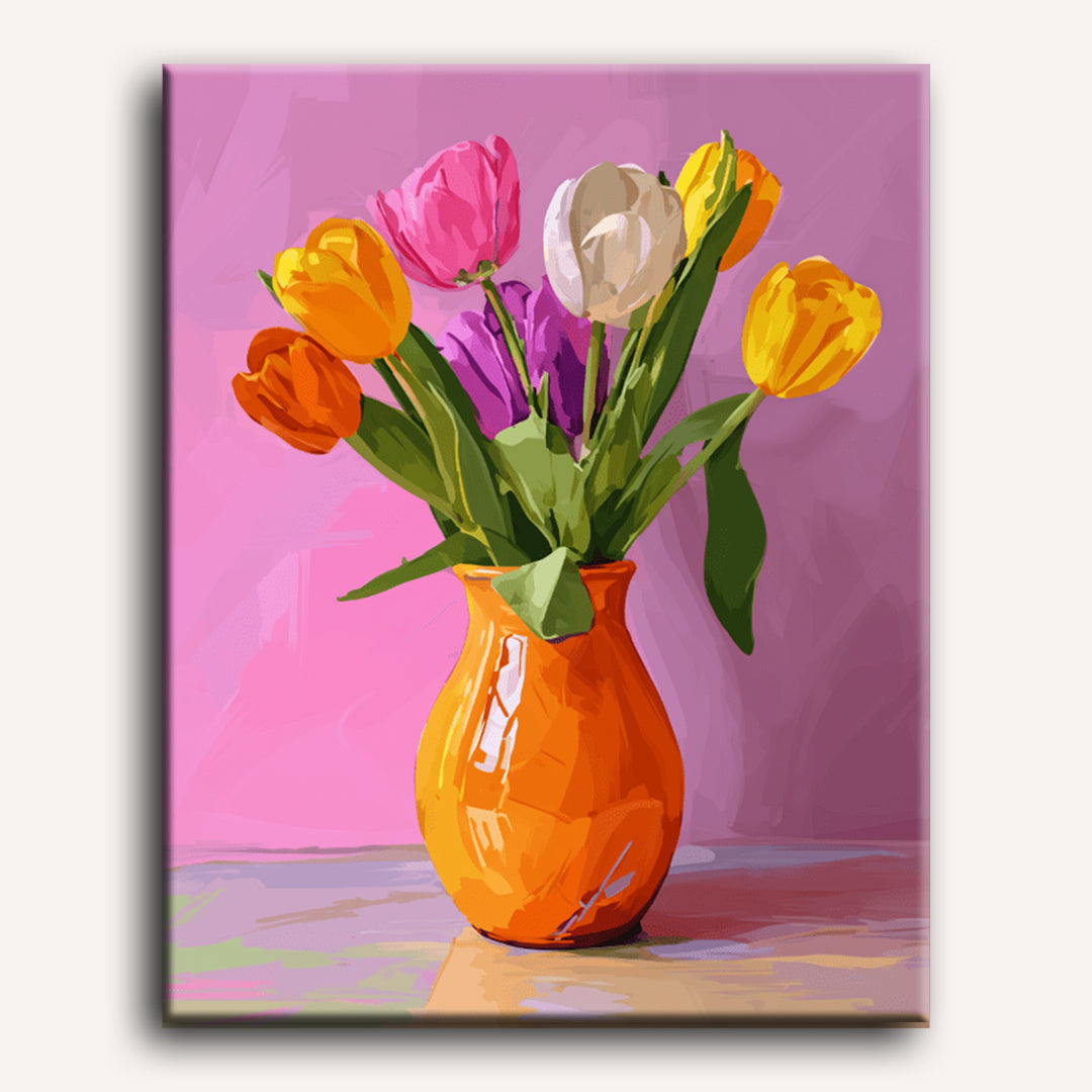 Tulip Glow in a Vase