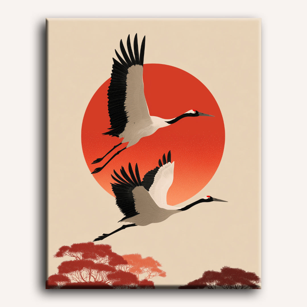 Sunrise Over Cranes