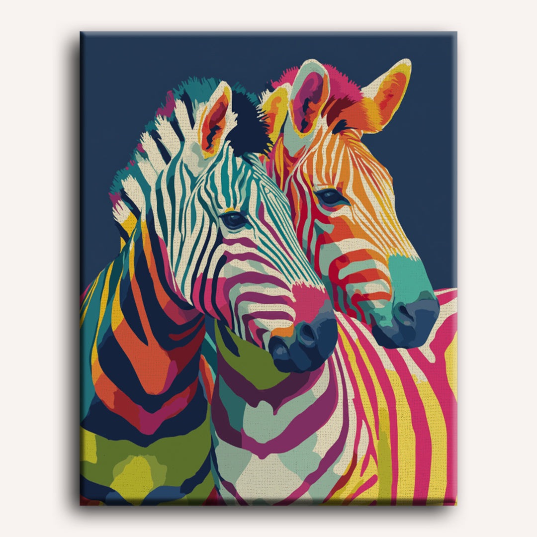 Colorful Zebras in Harmony