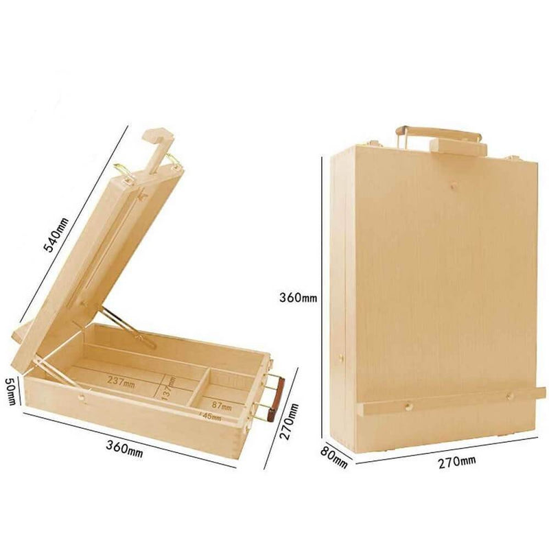 Elegant Wooden Easel & Storage