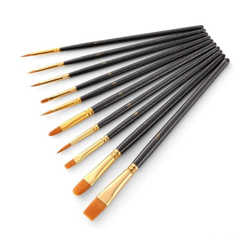 Complete 10-Piece Paintbrush Collection