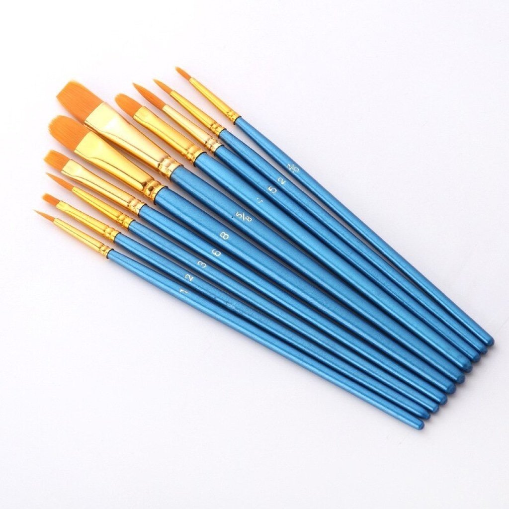 Complete 10-Piece Paintbrush Collection
