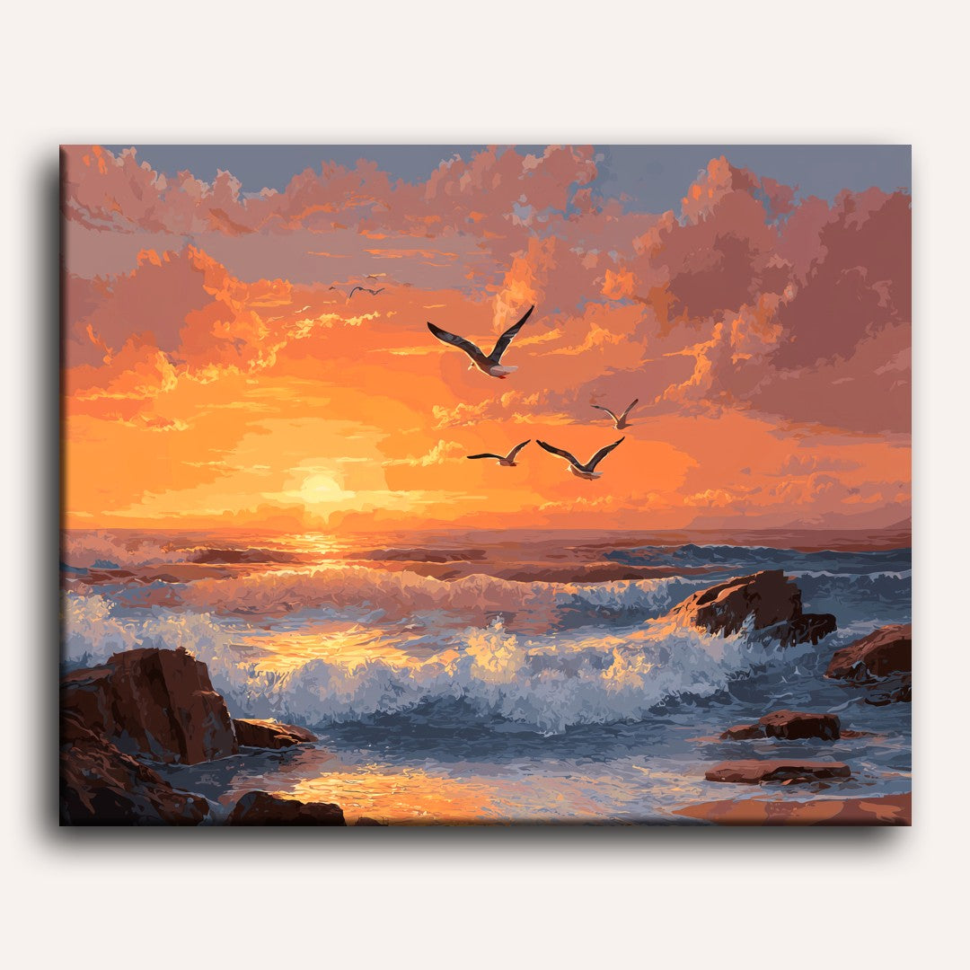 Seaside Sunset Glow
