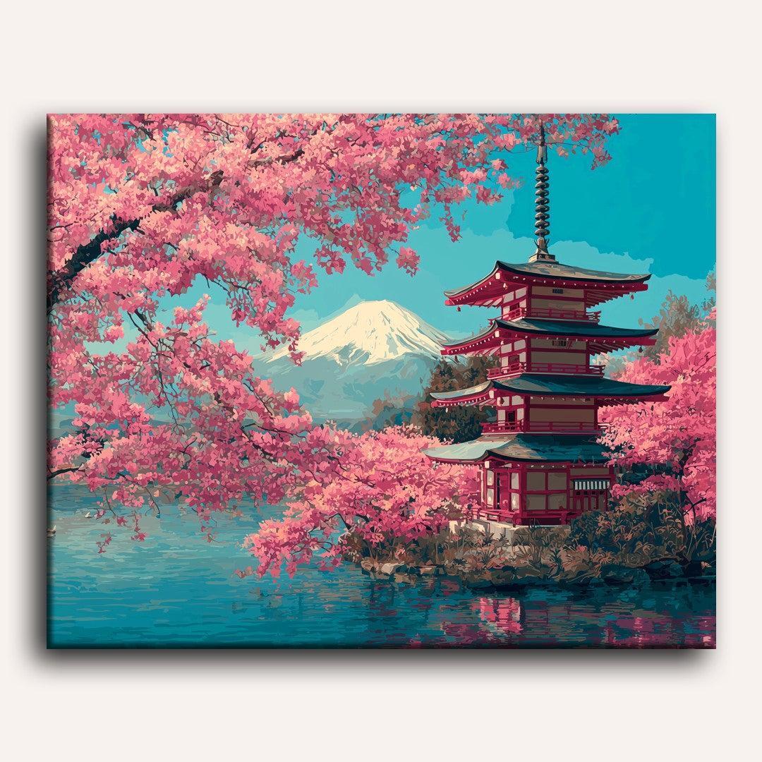 Cherry Blossoms over Fuji