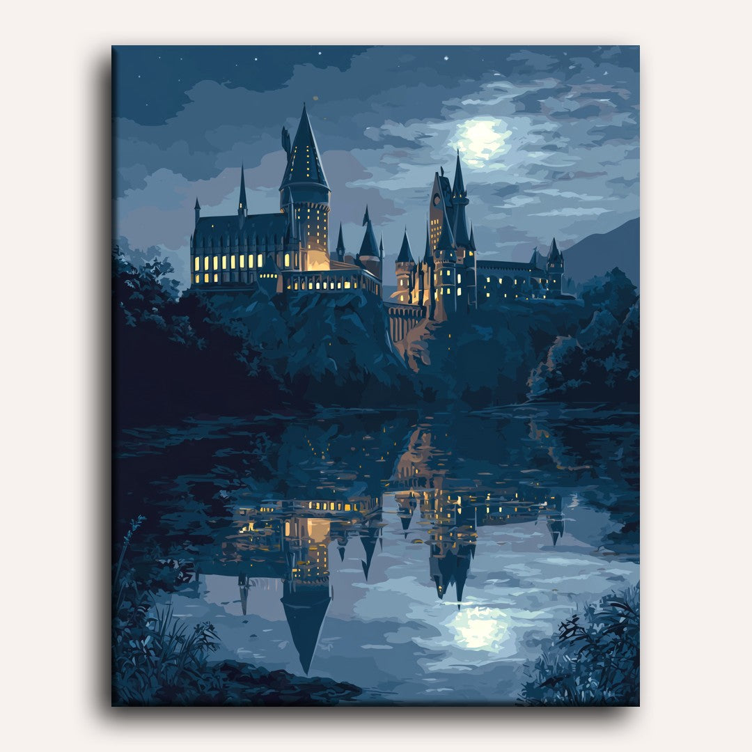 Moonlit Fortress Reflection